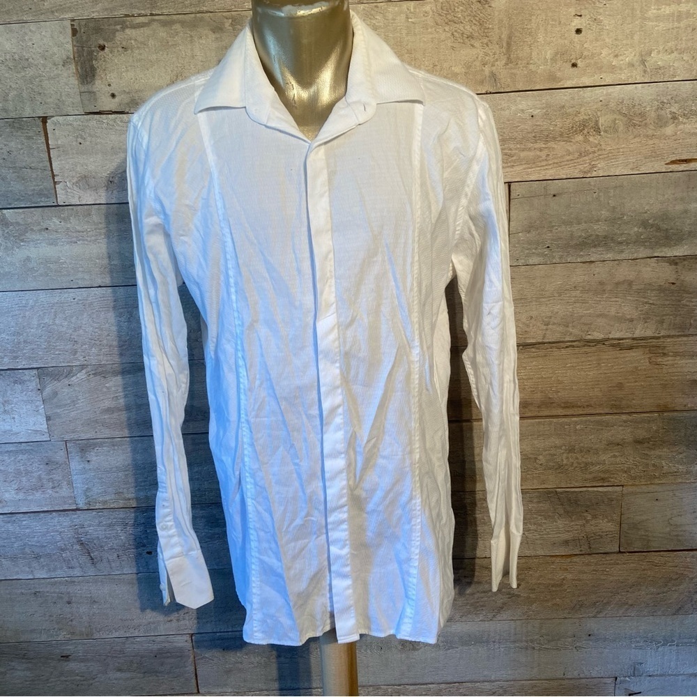 🛍️3/$30 Le Chateau men’s white  button up shirt in‎ size 16.5-17